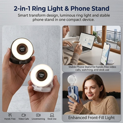 HiFiveGo™ SnapGlow Magnetic Fill Light Phone Stand