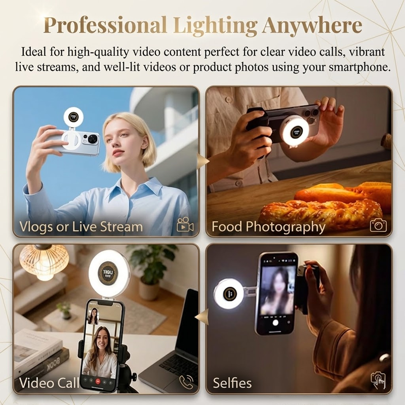 HiFiveGo™ SnapGlow Magnetic Fill Light Phone Stand