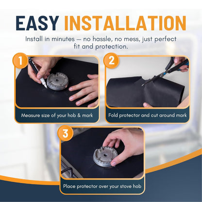 HandyFidgetGround™ SpillShield Non-Stick Stove Burner Covers