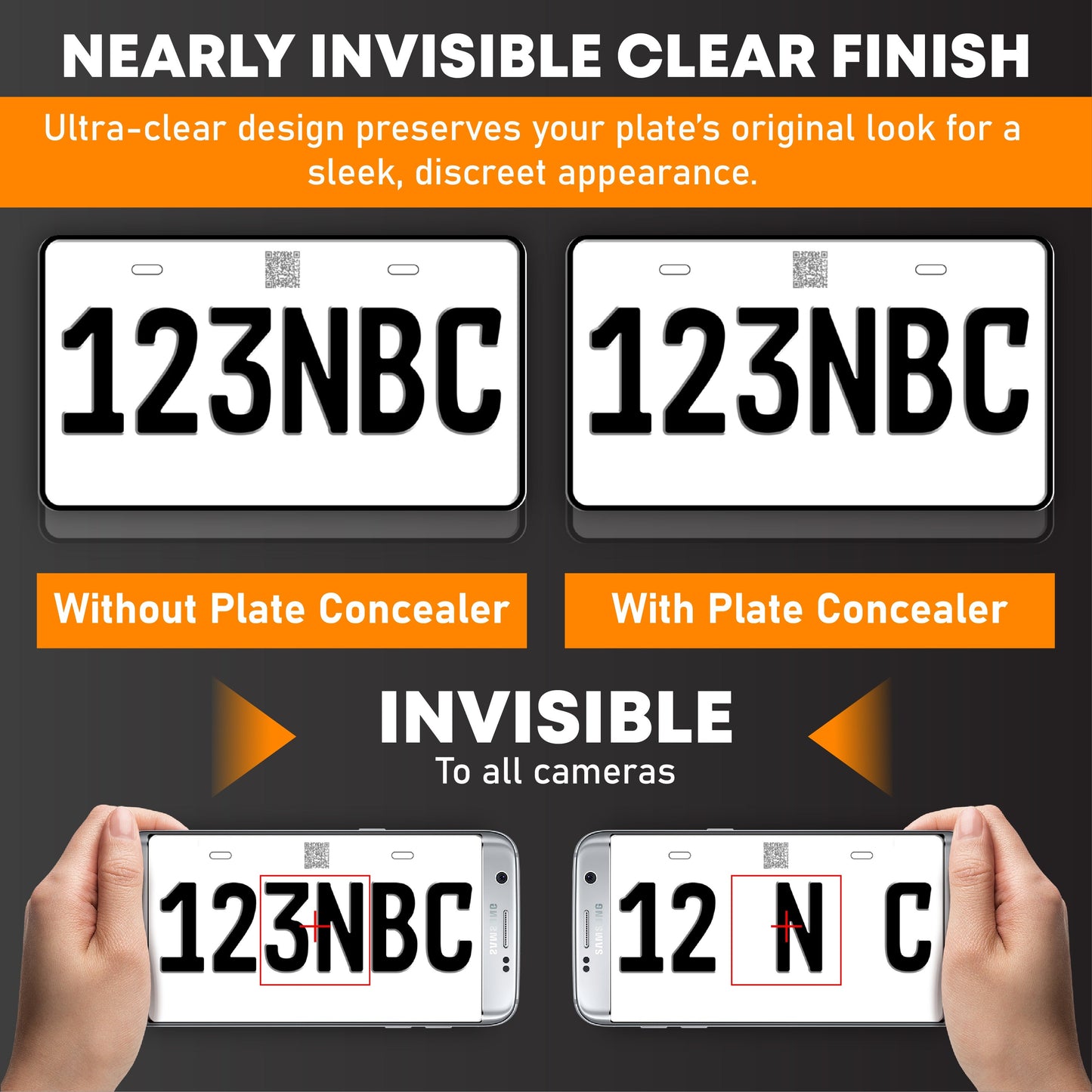 HiFiveGo™ StealthGuard License Plate Protector Sticker