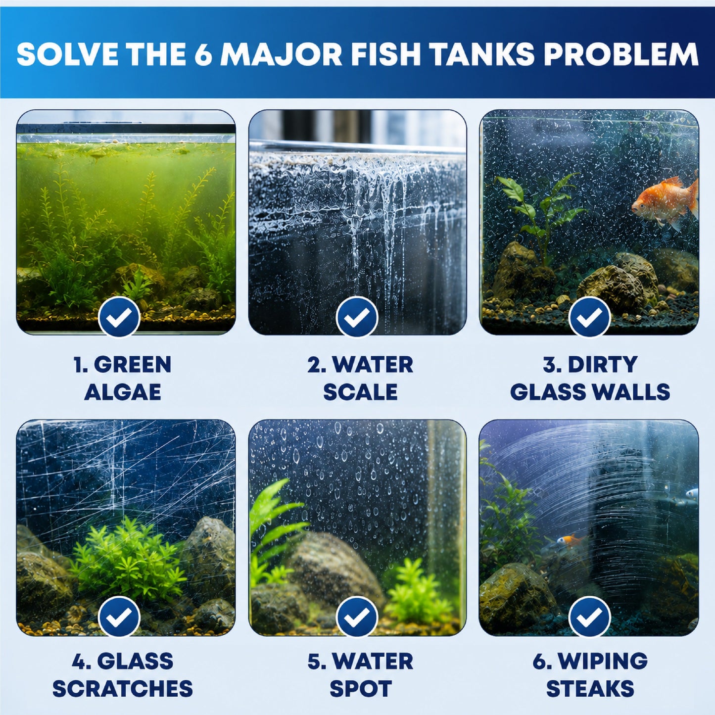 HiFiveGo™ TankClean Mini Magnetic Aquarium Cleaner