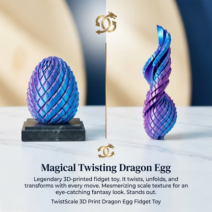 HiFiveGo™ TwistScale 3D Print Dragon Egg Fidget Toy