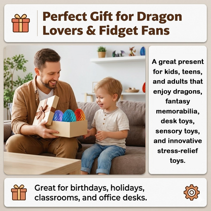 HiFiveGo™ TwistScale 3D Print Dragon Egg Fidget Toy