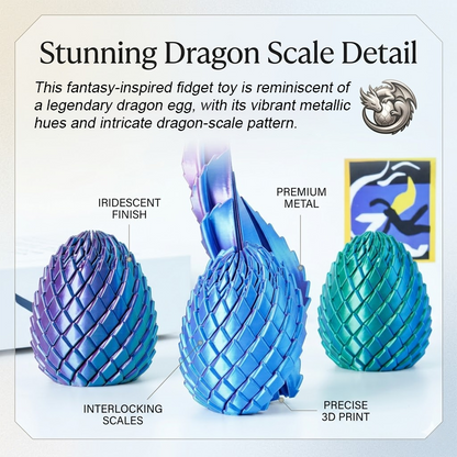 HiFiveGo™ TwistScale 3D Print Dragon Egg Fidget Toy