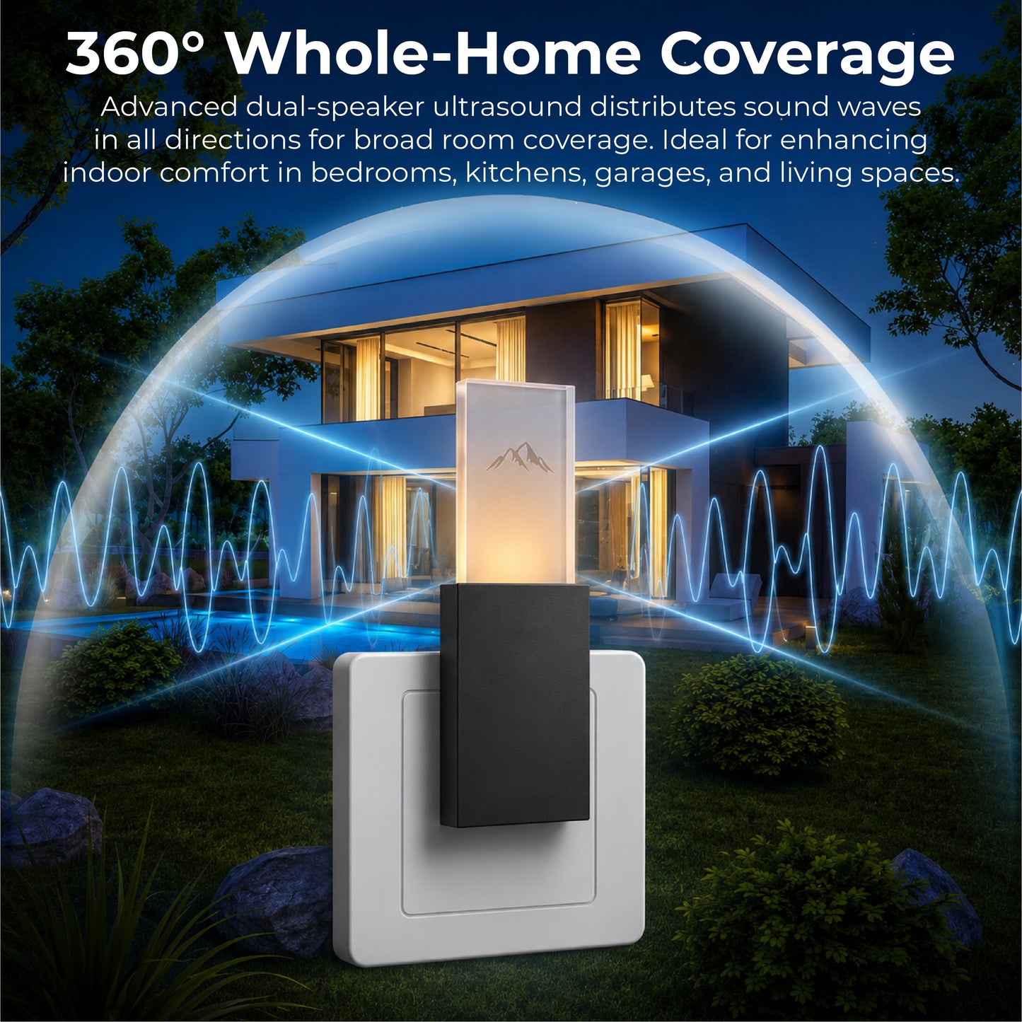 HiFiveGo™ USB Ultrasonic Pest Repeller Night Light