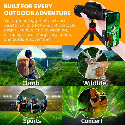 HiFiveGo™ UniverseScope 40x60 Portable Phone Telescope