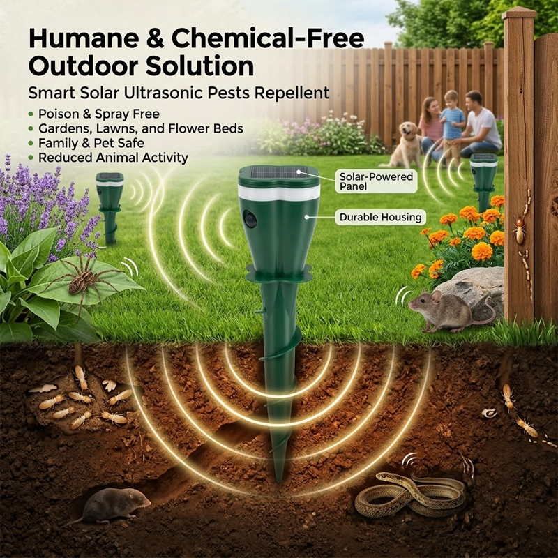 HiFiveGo™ YardShield Solar Ultrasonic Pests Repellent