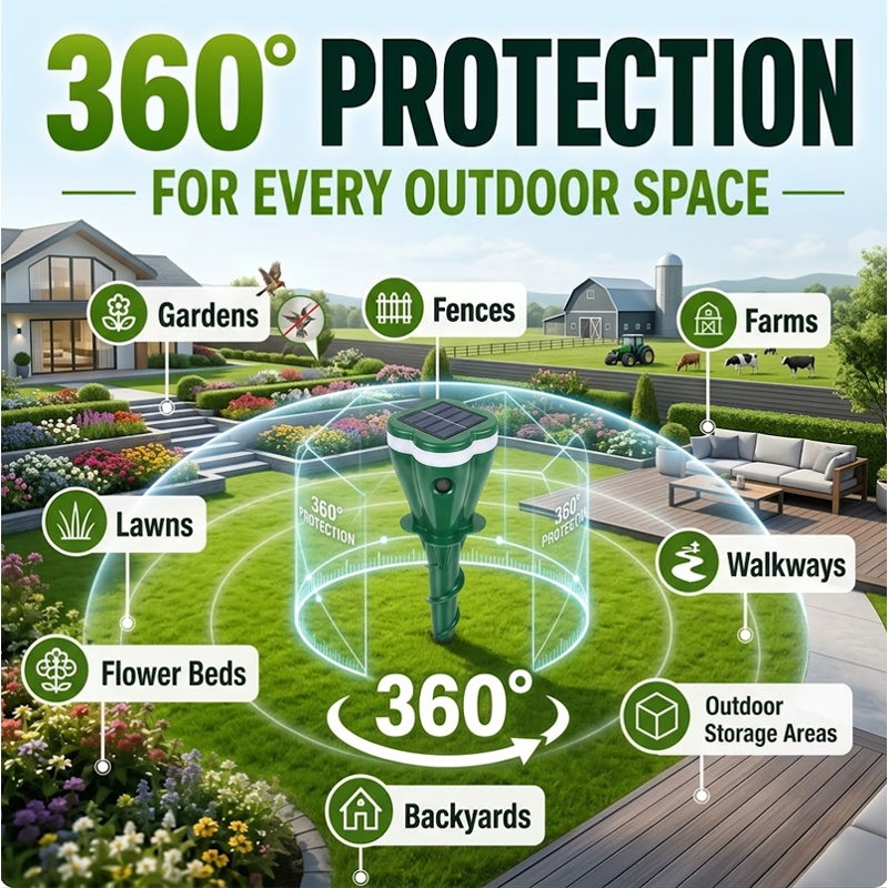 HiFiveGo™ YardShield Solar Ultrasonic Pests Repellent