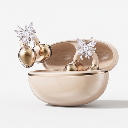HiFiveGo™ JewelSound Diamond Clip-On Earbuds