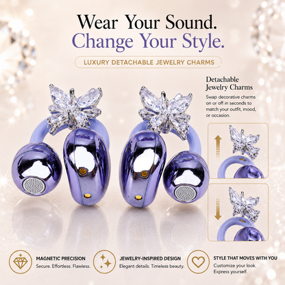 HiFiveGo™ JewelSound Diamond Clip-On Earbuds